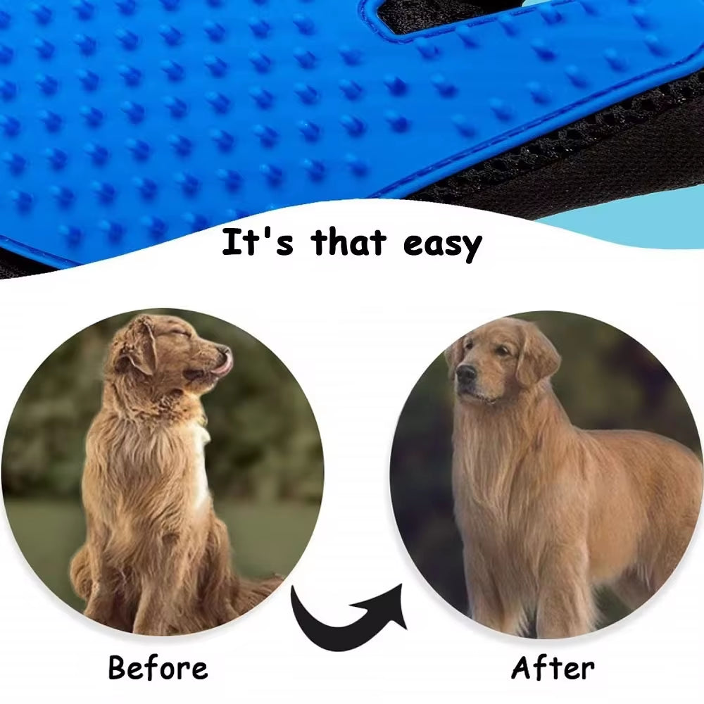 Guante Removedor de Pelo para Perros y Gatos | Cepillo de Masaje