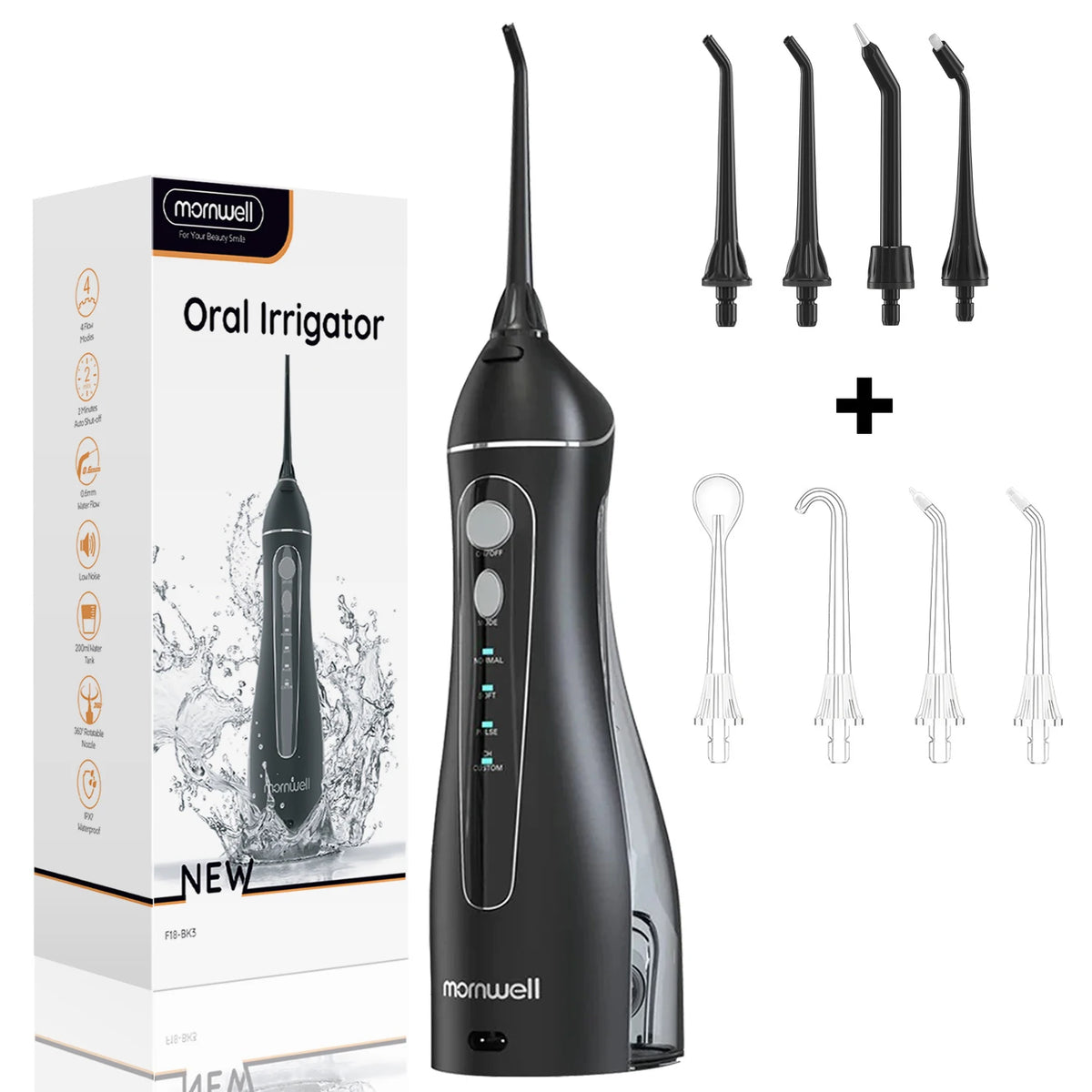 Irrigador Dental Portátil F18 – Limpieza Profunda y 4 Modos